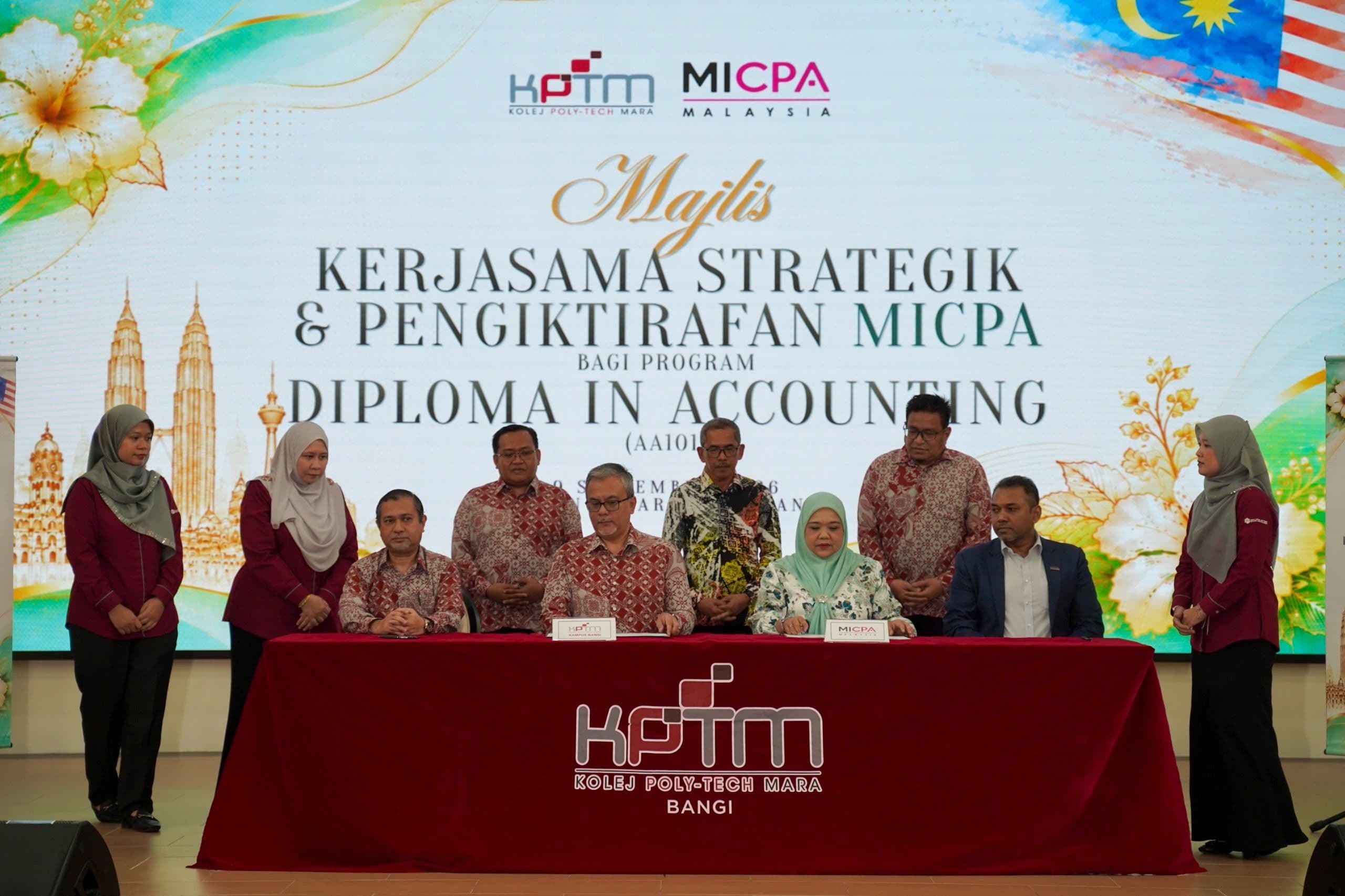 Kerjasama strategik antara KPTMSB dan MICPA, sekali gus memperkukuh hubungan antara institusi pendidikan dengan badan profesional dalam bidang perakaunan.