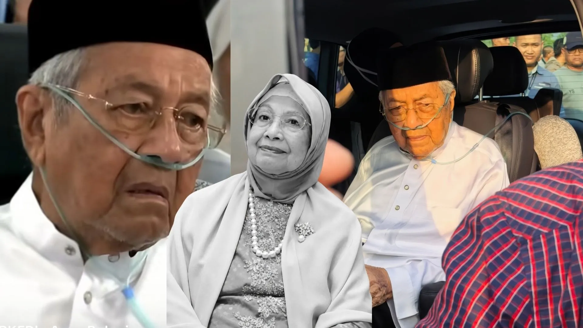 Tun Dr. Mahathir turut berada di sisi jenazah isterinya sebelum urusan pengebumian disempurnakan.