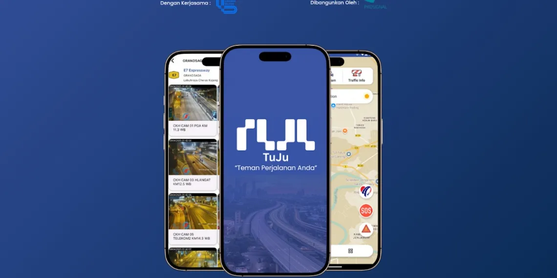 TuJu, aplikasi navigasi dibangunkan menerusi kerjasama antara Lembaga Lebuhraya Malaysia LLM dan Prosignal Consortium Sdn. Bhd.