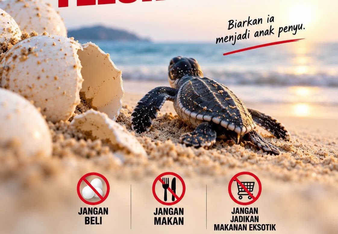Biarkan telur penyu menjadi anak penyu, bukan lauk manusia.