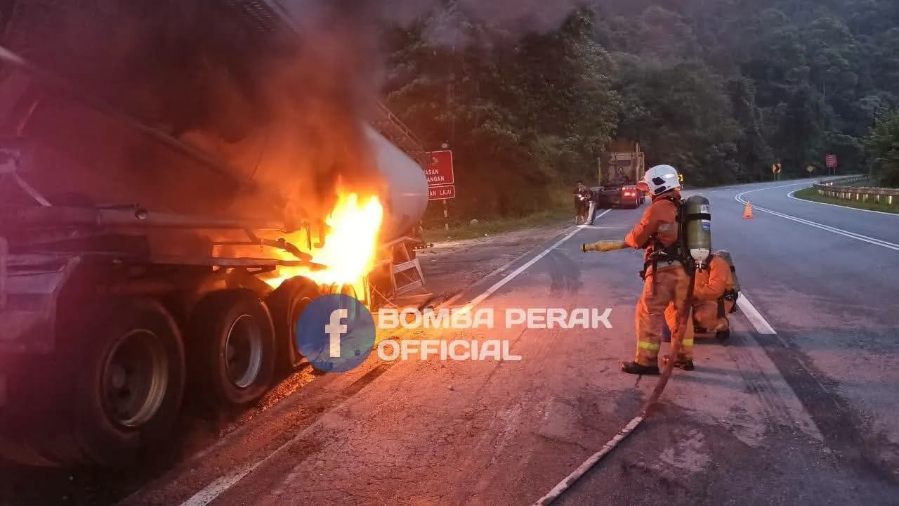 Pasukan bomba tiba pada jam 6.37 pagi dan mendapati kebakaran melibatkan bahagian treler lori berkenaan, namun tiada mangsa dilaporkan terlibat.