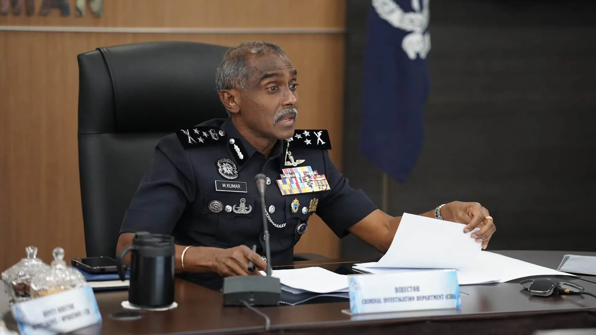 Pengarah Jabatan Siasatan Jenayah (JSJ) Bukit Aman, Datuk M. Kumar.