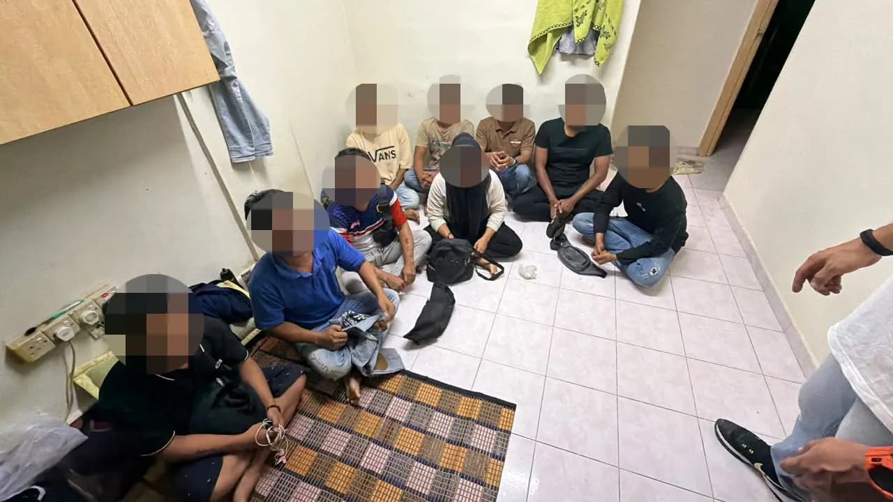 Antara pendatang asing tanpa izin yang ditahan dalam operasi di 'Flat Hijau".