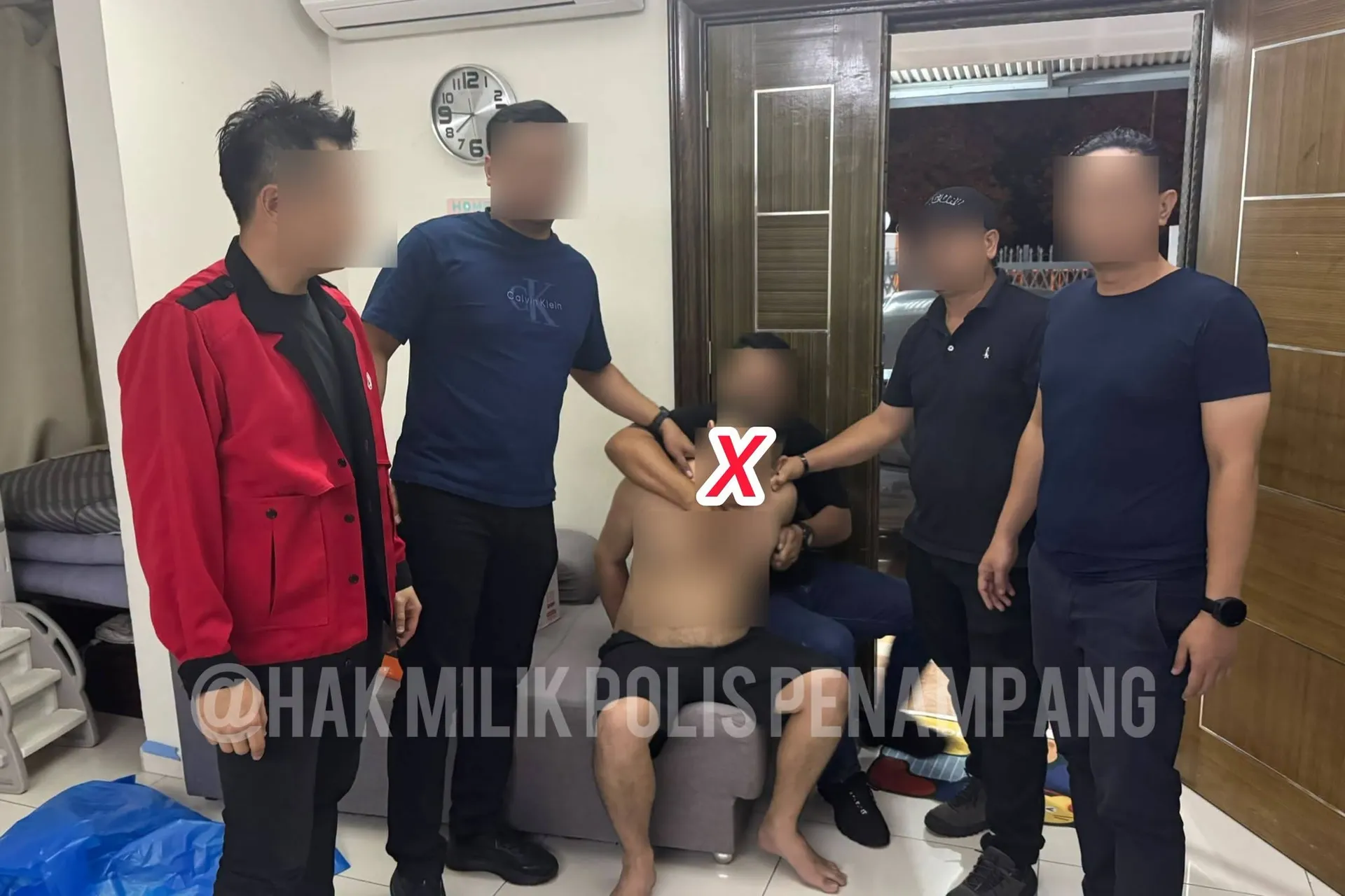 Suspek ditahan di sebuah kediaman dekat Kolombong.