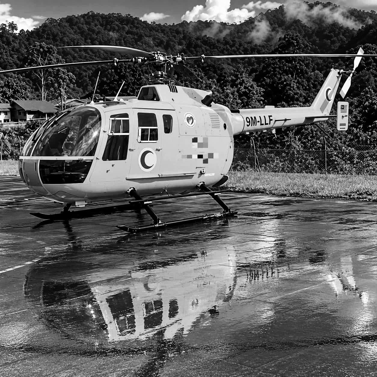 Nahas helikopter di Long Lellang yang meragut nyawa lima orang. - Gambar media sosial.