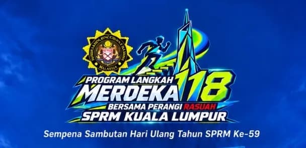 Program 'Langkah Merdeka 118, Bersama Perangi Rasuah'.