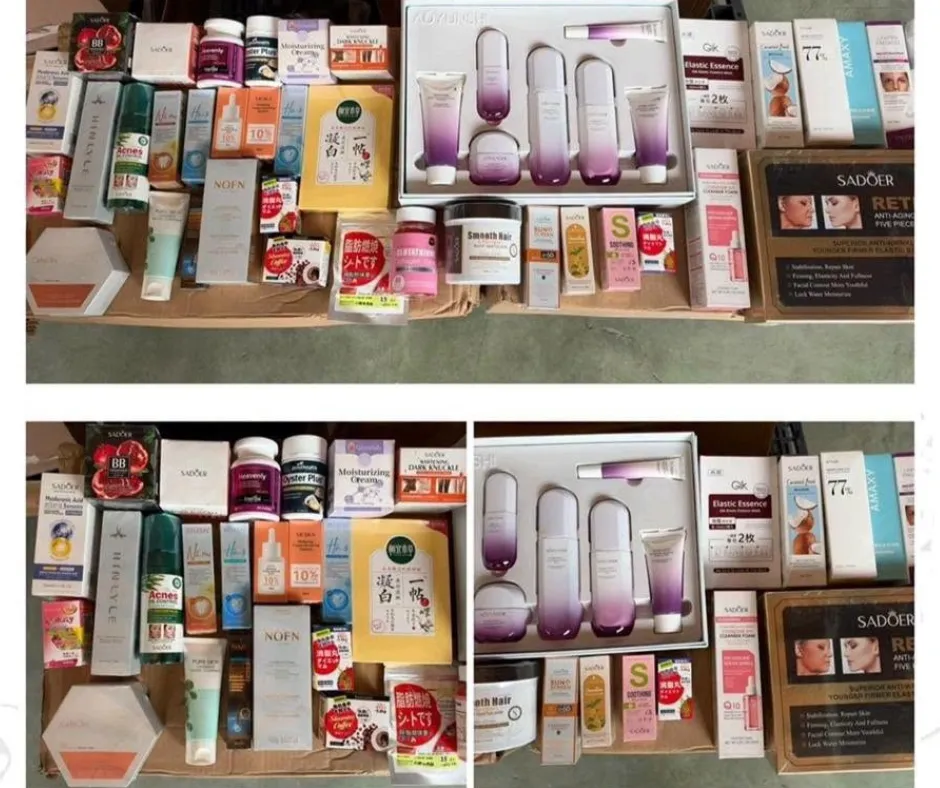 Antara barangan kosmetik yang dirampas menerusi Op Taring Dosej.
